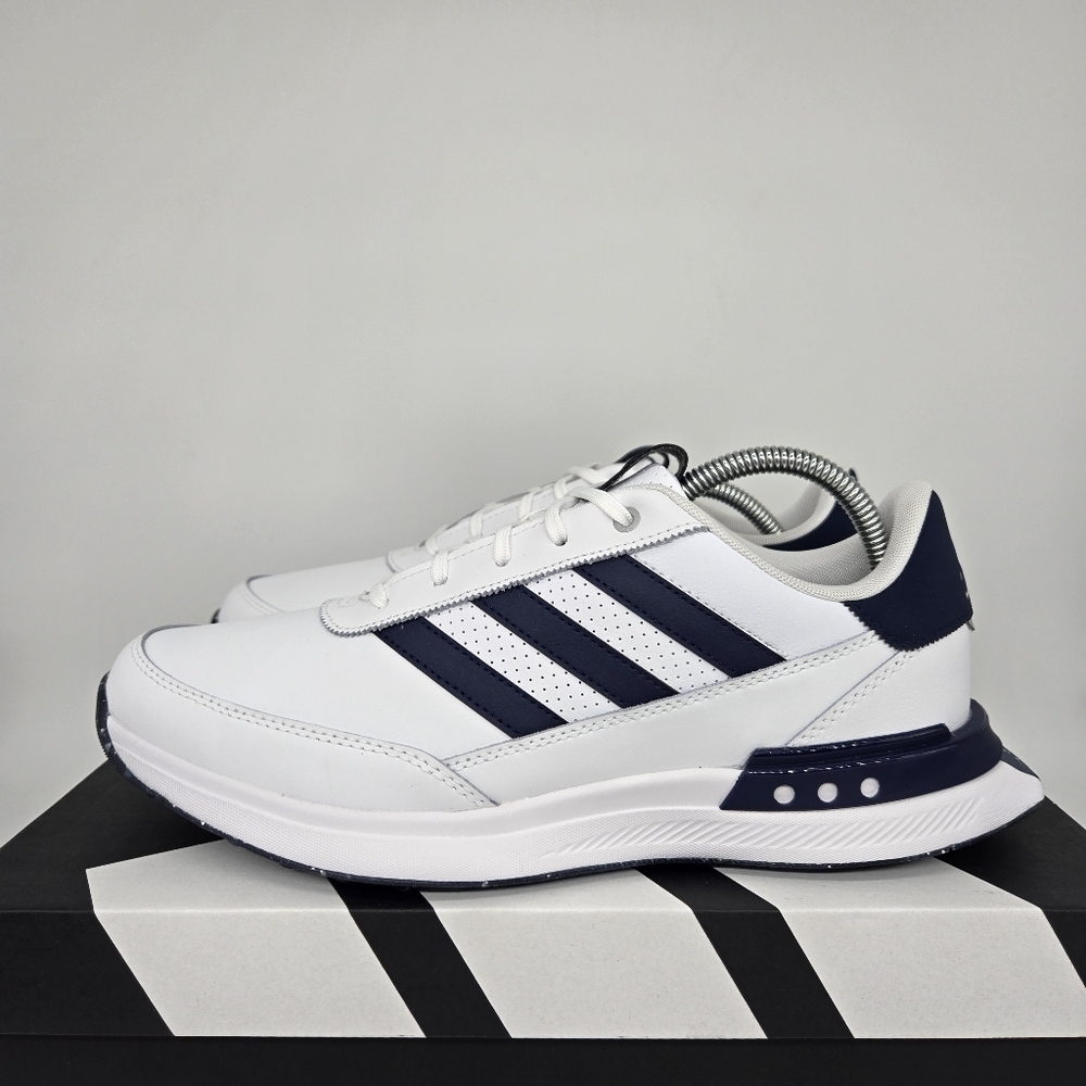 New adidas S2G Spikeless Leather 24 Golf White Navy Men's Shoes Size 10